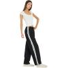 Forever 21 Women’s Wide Leg Nylon Pants with Bow Details(Black)