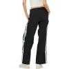 Forever 21 Women’s Wide Leg Nylon Pants with Bow Details(Black)