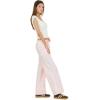 Forever 21 Women’s Wide Leg Nylon Pants with Bow Details(Pink)