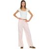 Forever 21 Women’s Wide Leg Nylon Pants with Bow Details(Pink)