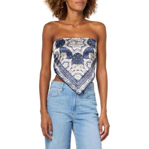 Forever 21 Women’s Bandana Top with Smocked Back and Self Tie(Navy)