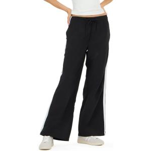 Forever 21 Women’s Wide Leg Nylon Pants with Bow Details(Black)