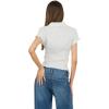 Forever 21 Women’s Collared Button Down Top with Ruffle Hem(White)