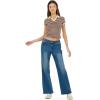 Forever 21 Women’s Polo Tee with Allover Stripes(Brown)