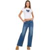 Forever 21 Women’s Tee with Patch Details Casual Graphic(White)