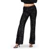 Forever 21 Women’s Flare Pant with Sequins(Black)