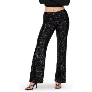Forever 21 Women’s Flare Pant with Sequins(Black)