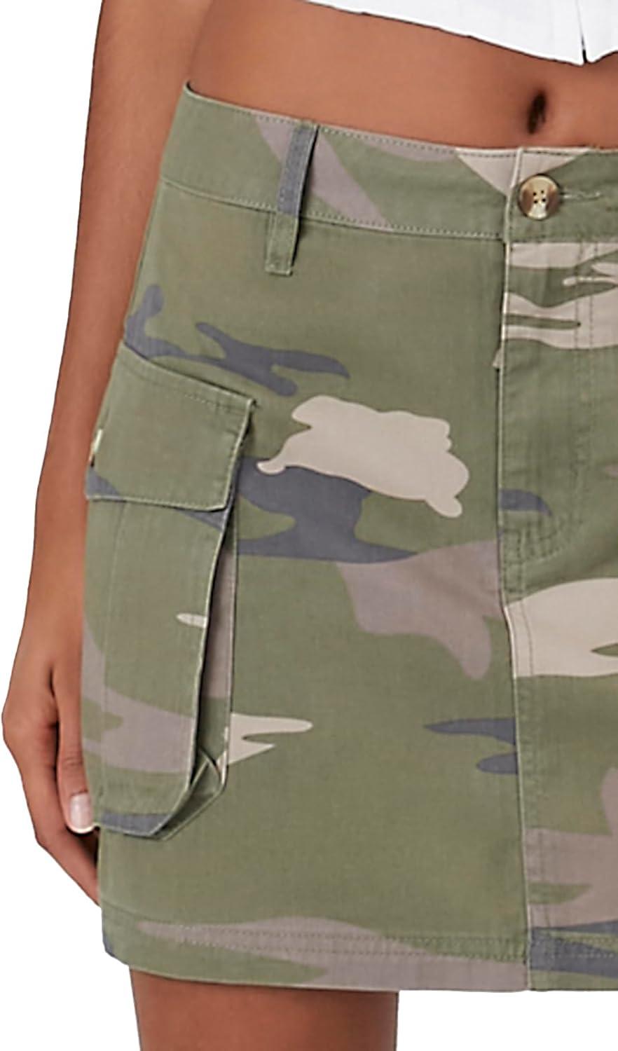 image:imageForever 21 Womens Camo Cargo Mini SkirtOlive