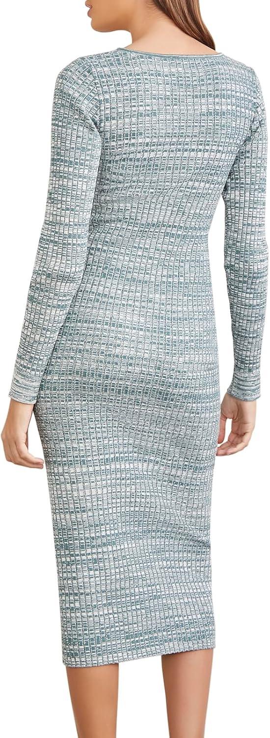 image:imageForever 21 Womens Ribbed Bodycon Sweater DressGreen