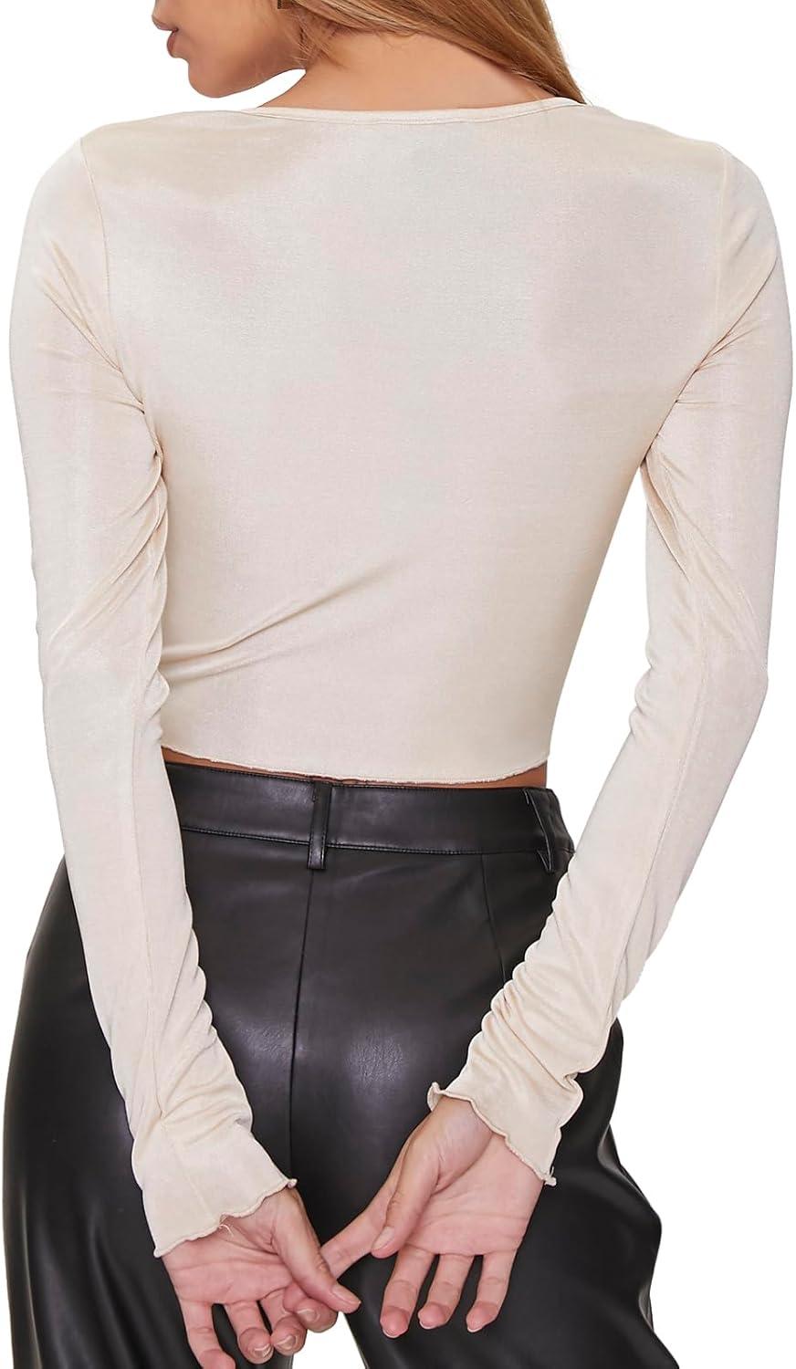 image:imageForever 21 Womens Ruched Drawstring TopNatural