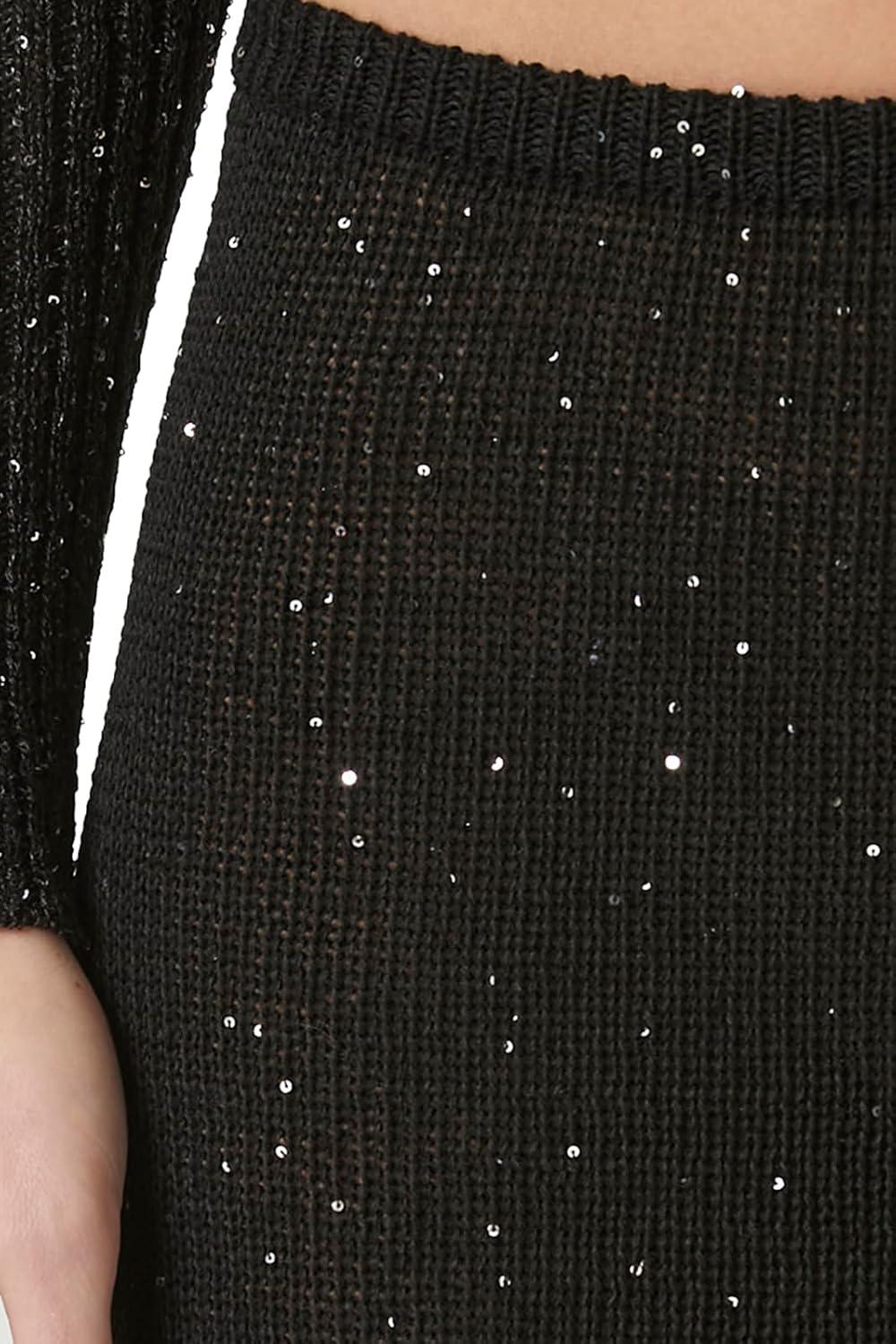 image:imageForever 21 Womens Sequin Midi SkirtBlack