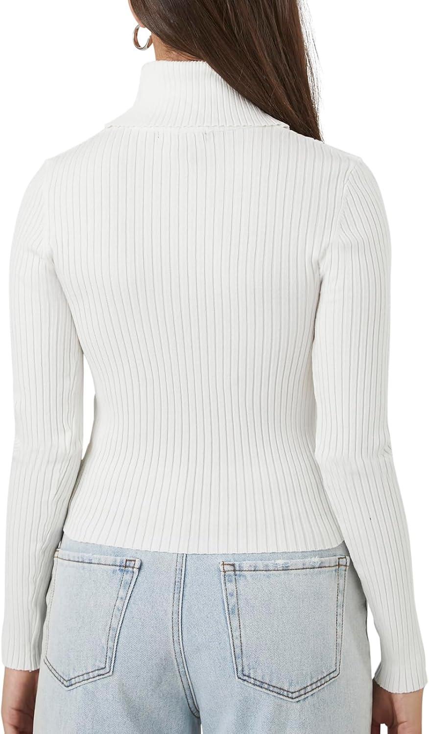 image:imageForever 21 Womens Turtleneck Cutout SweaterVanilla