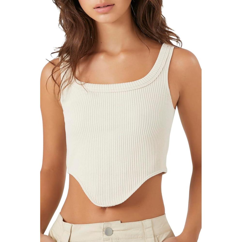 image:imageForever 21 Womens Seamless CurveHem Cropped Tank TopBirch