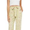 Forever 21 Women’s Belted Zebra Print High-Rise Pants(Green)