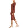 Forever 21 Women’s Bodycon Long-Sleeve Dress(Brown)