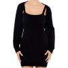Forever 21 Women’s Cable Knit Sweater Dress & Shrug Set(Black)