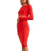 Forever 21 Women’s Crop Top & Pencil Skirt Set(Red)