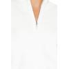 Forever 21 Women’s Cropped Half-zip Pullover(White)