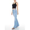 Forever 21 Women’s Curvy High-Rise Flare Jeans(Light Denim)