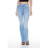 Forever 21 Women’s Curvy High-Rise Flare Jeans(Light Denim)