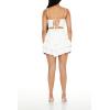Forever 21 Women’s Cutout Tiered Ruffle Mini Dress(Cream)