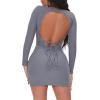 Forever 21 Women’s Cutout-Back Mini Dress(Blue)