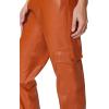 Forever 21 Women’s Faux Leather Cargo Ankle Pants(Chestnut)
