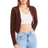 Forever 21 Women’s Hook-and-Eye Cardigan Sweater(Brown)