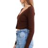 Forever 21 Women’s Hook-and-Eye Cardigan Sweater(Brown)