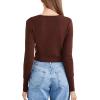 Forever 21 Women’s Hook-and-Eye Cardigan Sweater(Brown)