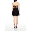 Forever 21 Women’s Lace & Tulle Bustier Mini Dress(Black)