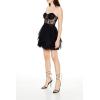 Forever 21 Women’s Lace & Tulle Bustier Mini Dress(Black)