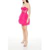 Forever 21 Women’s Lace & Tulle Bustier Mini Dress(Hot Pink)