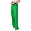 Forever 21 Women’s Linen-Blend Wide-Leg Pants(Green)