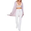 Forever 21 Women’s Marled Open-Front Cardigan Sweater(Lavender)