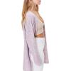 Forever 21 Women’s Marled Open-Front Cardigan Sweater(Lavender)