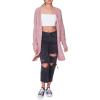 Forever 21 Women’s Marled Open-Front Cardigan Sweater(Rose)