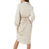 Forever 21 Women’s Pintucked Midi Shirt Dress(Goat)
