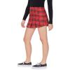 Forever 21 Women’s Plaid Mini Skirt(Red)