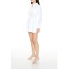 Forever 21 Women’s Poplin A-line Mini Shirt Dress(White)