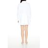 Forever 21 Women’s Poplin A-line Mini Shirt Dress(White)