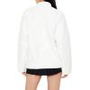 Forever 21 Women’s Quilted Zip-up Jacket(Cream)