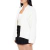 Forever 21 Women’s Quilted Zip-up Jacket(Cream)
