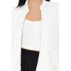 Forever 21 Women’s Quilted Zip-up Jacket(Cream)