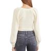 Forever 21 Women’s Rib-Knit Cropped Sweater(Cream)