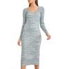 Forever 21 Women’s Ribbed Bodycon Sweater Dress(Green)