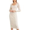 Forever 21 Women’s Ribbed Bodycon Sweater Dress(Taupe)