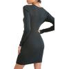 Forever 21 Women’s Ribbed Cutout Mini Dress(Dark Green)