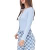 Forever 21 Women’s Ribbed Knit Cardigan Sweater(Blue)