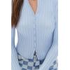 Forever 21 Women’s Ribbed Knit Cardigan Sweater(Blue)